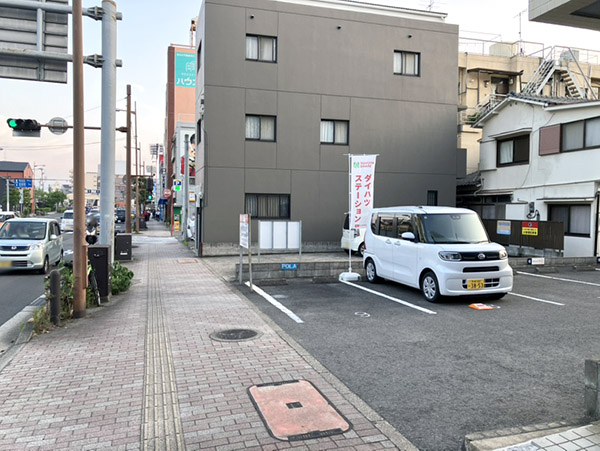 ダイハツステーション浦上車庫電停横